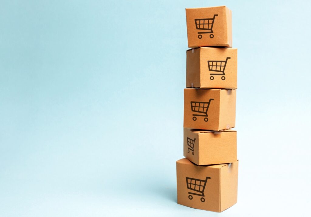 scatole di imballaggio per le spedizioni e commerce